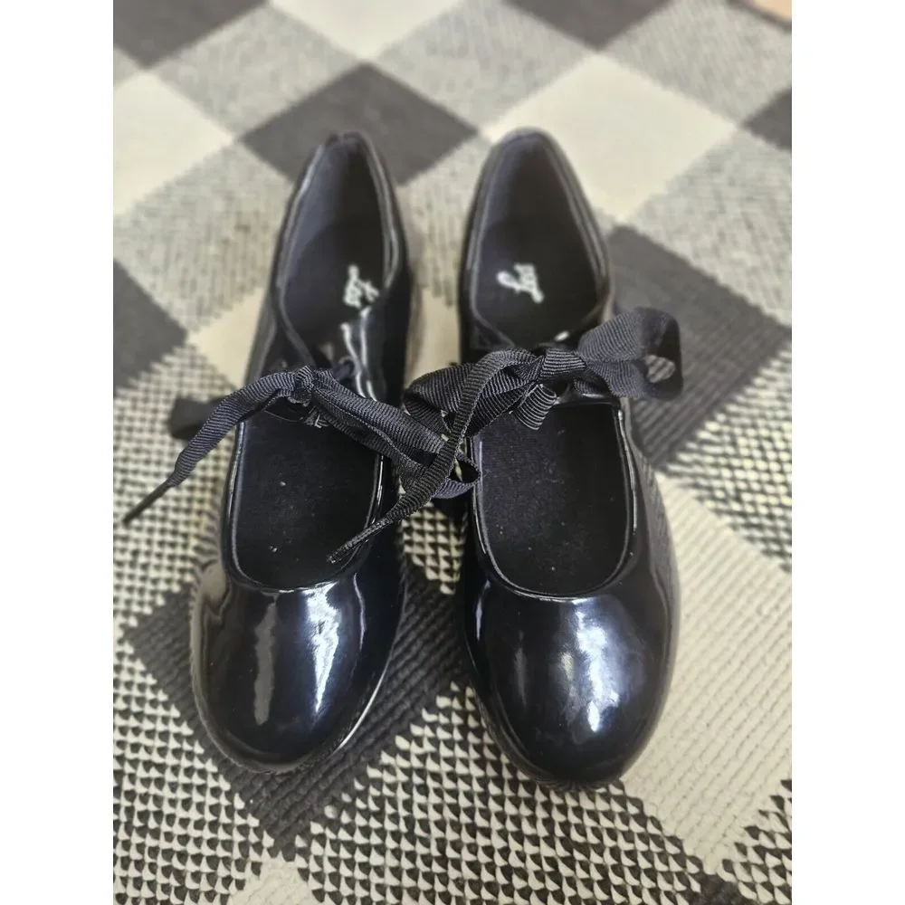 Leo‎ Child's Dance Tap Shoe Jr. Beats Black Dance Recital Girls Size 6